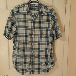 Nautica men's short sleeve button up shirt